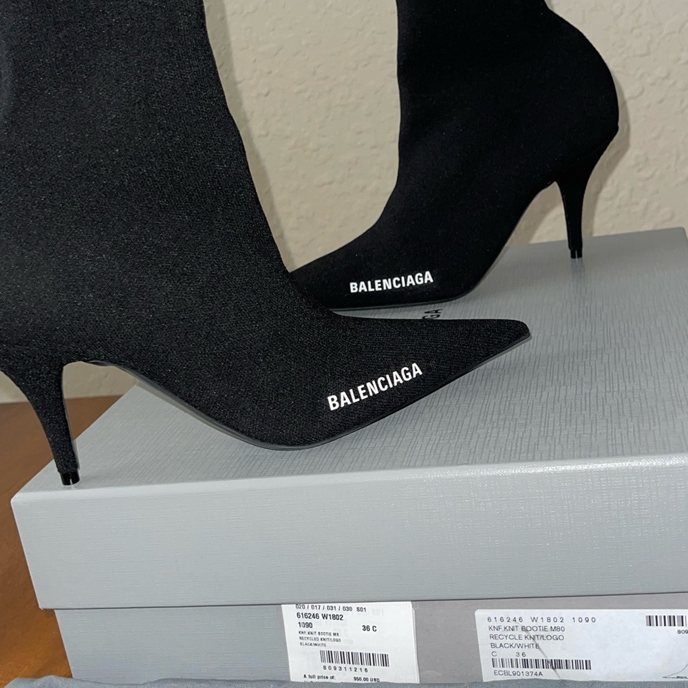 Balenciaga Knife Logo Sock boot